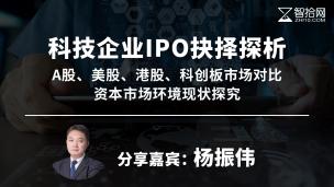杨振伟：科技企业IPO抉择探析 | A股、美股、港股、科创板市场对比，资本市场环境现状探究