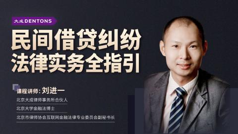 刘进一：民间借贷纠纷案件法律实务全指引