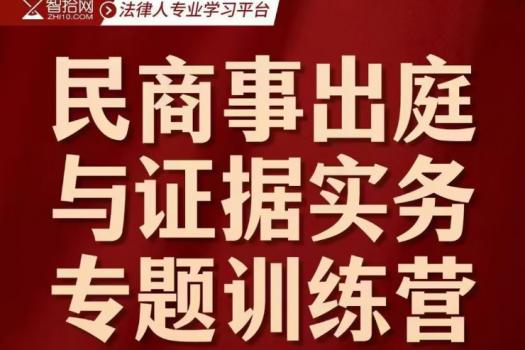 【会员专享】民商事出庭与证据实务专题训练营 郑州站——Ruby