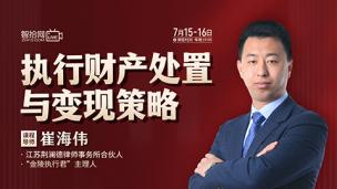 【两天免费直播】崔海伟：执行财产处置与变现策略