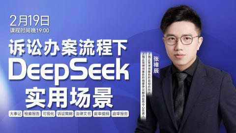 【直播回看】张禕辰：诉讼办案流程下，DeepSeek实用场景