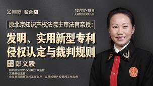 【两天免费直播】彭文毅：发明、实用新型专利侵权认定与裁判规则