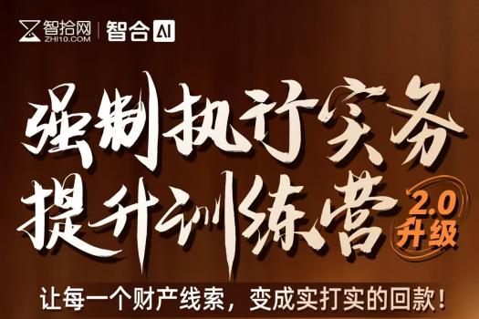 【三人团购底价】0411-武汉-强制执行2.0报名链接-智拾网Cynthia