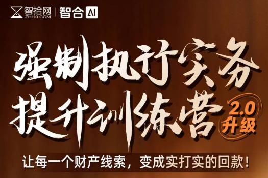 【团购】0411-武汉-强制执行2.0报名链接-智拾网Ethan